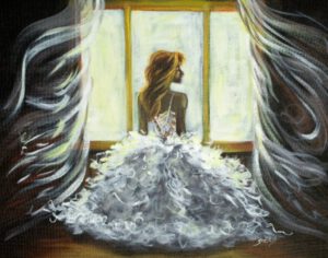 Art by Emmy - Emmy Troost - Schilderij - Bruid voor het raam