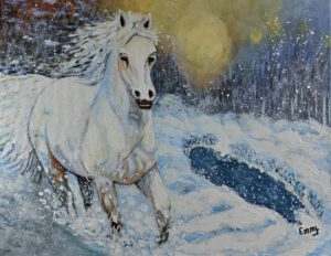 sneeuw paard